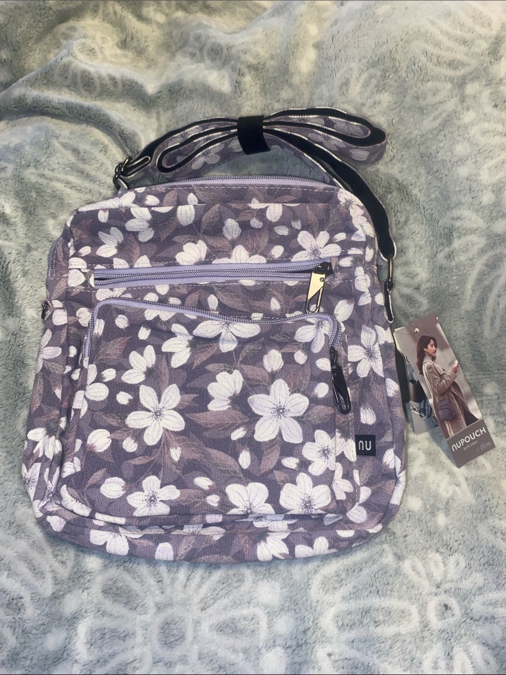 Lavender Floral Crossbody Bag